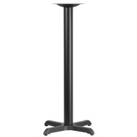 Flash Furniture 22'' x 22'' Restaurant Table X-Base with 3'' Bar Height Column XU-T2222-BAR-GG